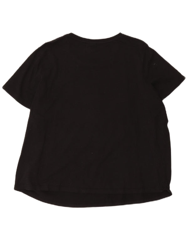 Ellesse Γυναικείο T-Shirt Top UK 26 5XL Μαύρο βαμβακερό