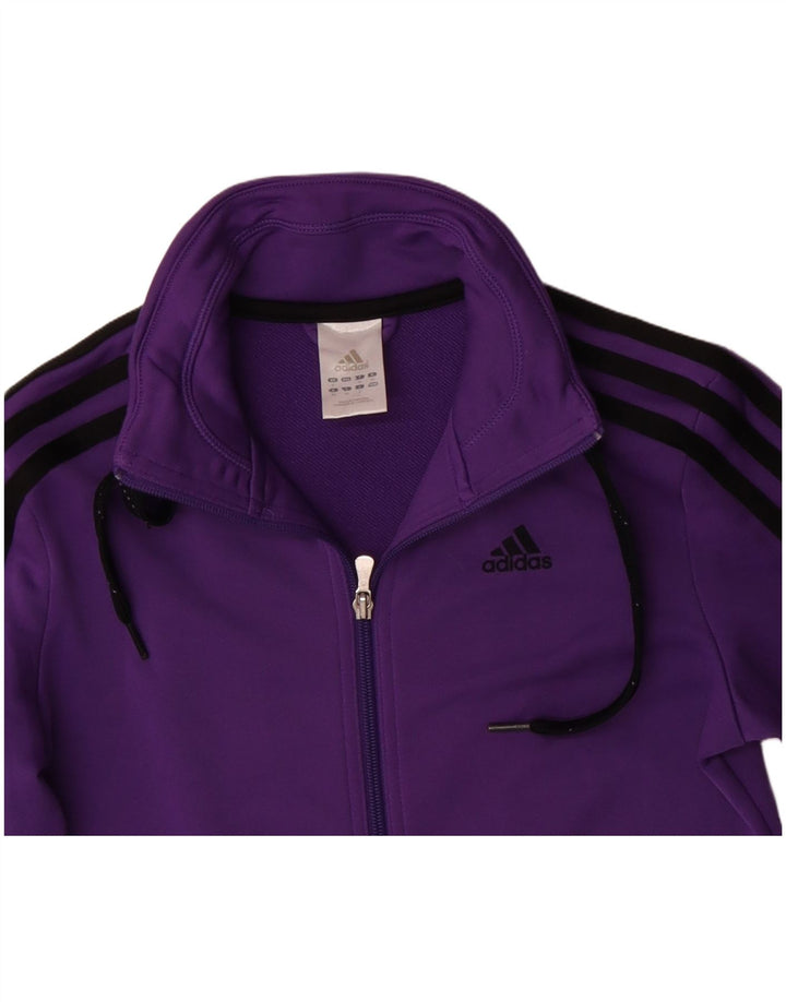 Γυναικεία αθλητική φόρμα ADIDAS Top Jacket UK 10 Small Purple Polyester