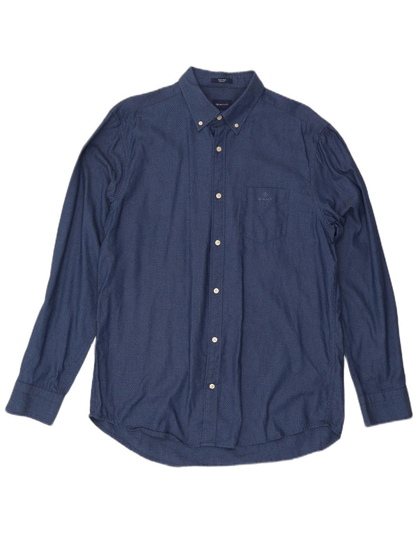 Ανδρικό πουκάμισο Gant Regular Fit Size 41/42 16 1/2 Large Navy Blue Spotted