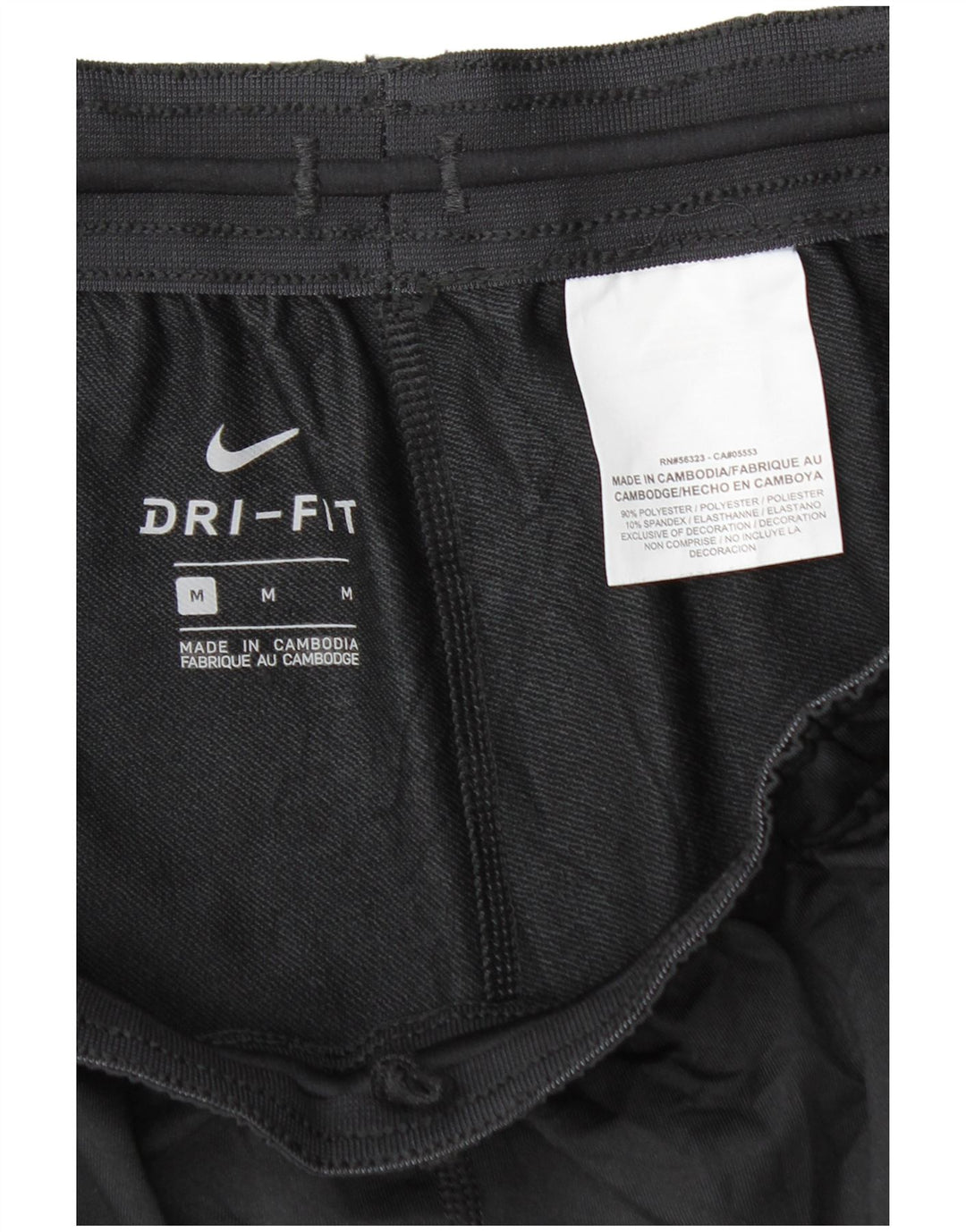 Ανδρικές φόρμες Nike Dri Fit Παντελόνια μεσαίου μαύρου πολυεστέρα