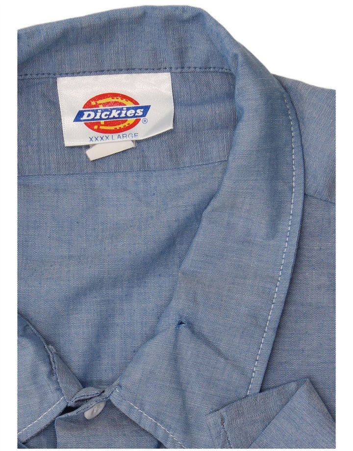 Ανδρικό κοντομάνικο πουκάμισο Dickies 4XL μπλε πολυεστέρα