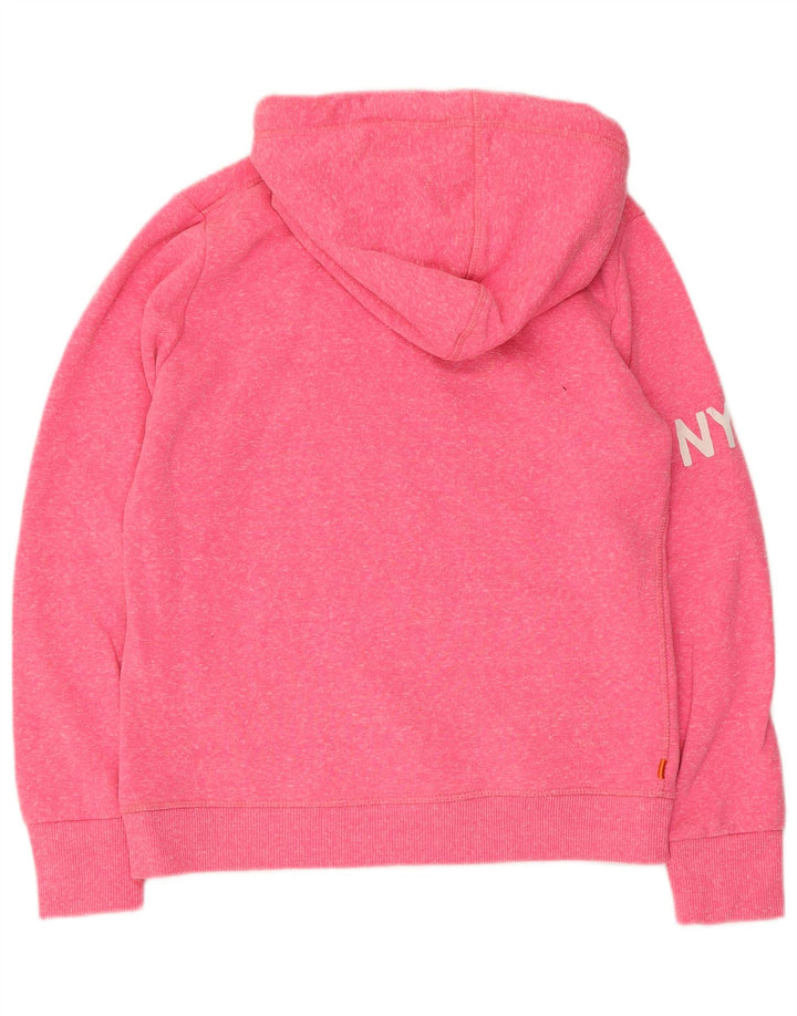 Superdry Γυναικείο γραφικό κουκούλα UK 14 Medium Pink Polyester