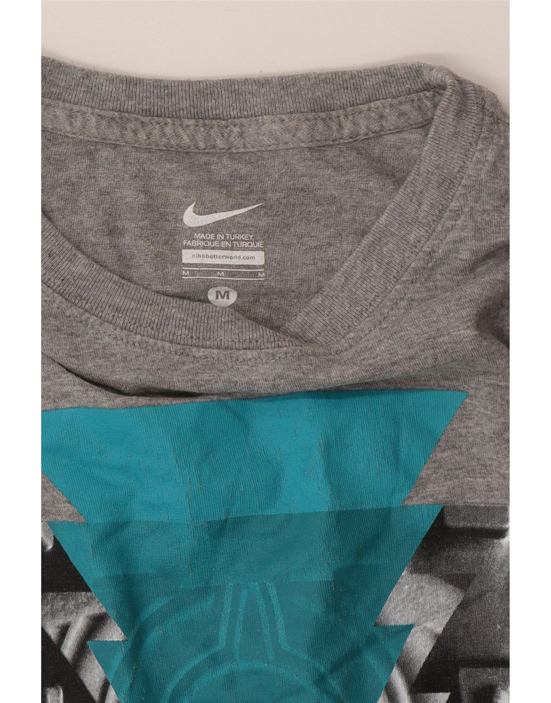 Ανδρικό γραφικό μπλουζάκι NIKE Top Medium Grey