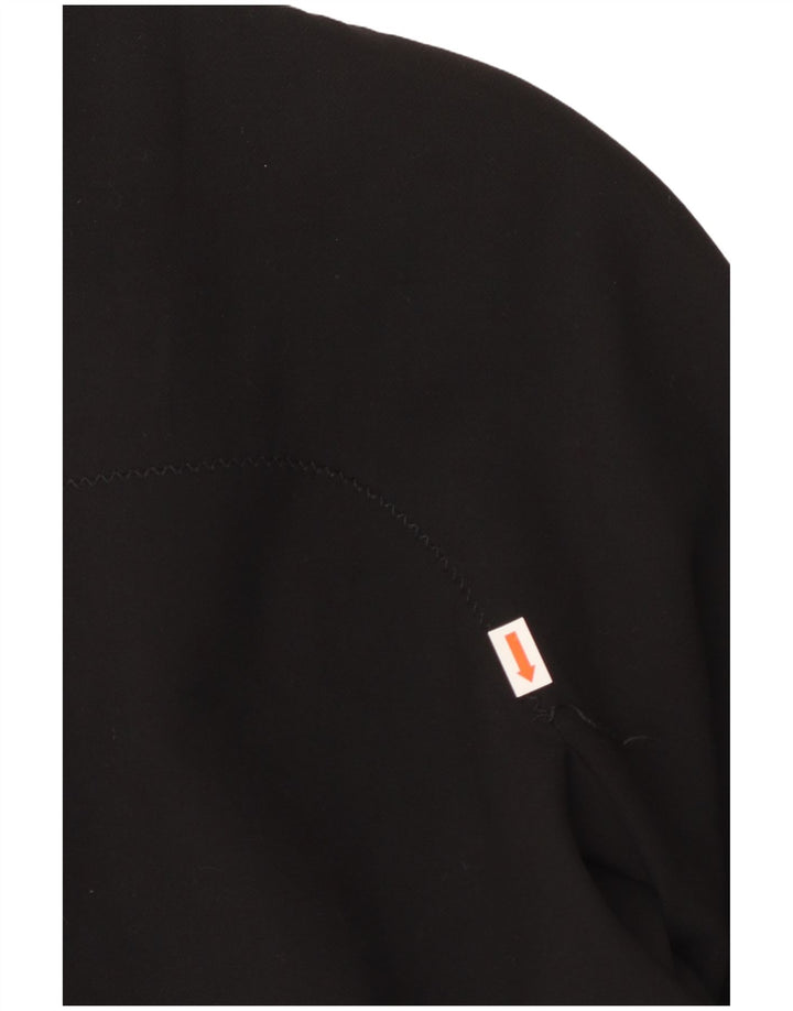 VINTAGE Γυναικείο σακάκι UK 10 Small Black Polyester