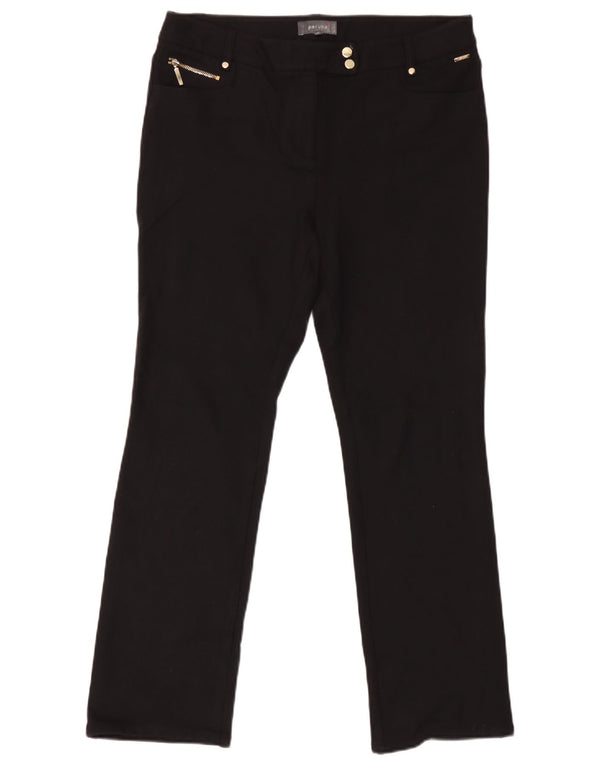 Marks & Spencer Women Per Una Casual Παντελόνι UK 14 Large W34 L29 Black