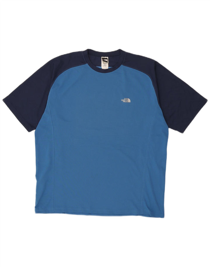 THE NORTH FACE Ανδρικό T-Shirt Top XL Blue Colourblock Polyester