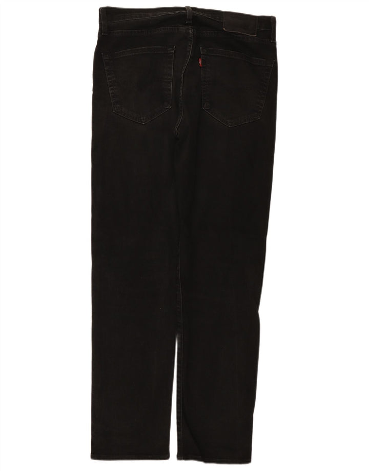 Levi's Mens 502 Tapered Jeans W32 L32 Μαύρο βαμβακερό