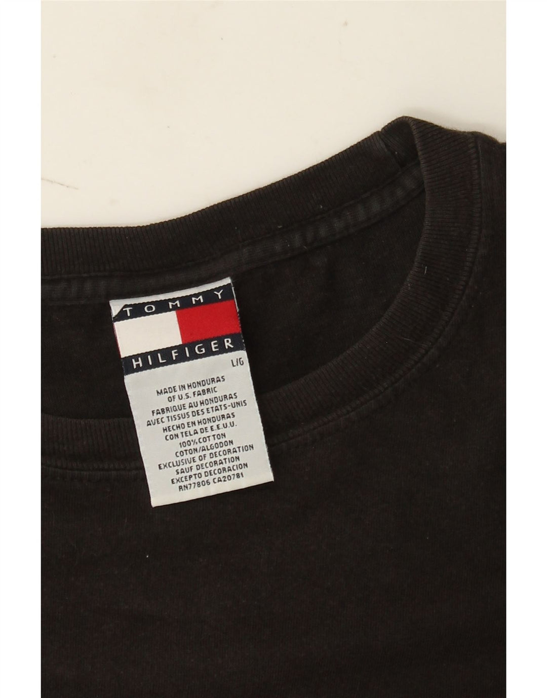 Ανδρικό T-Shirt Tommy Hilfiger Top μεγάλο μαύρο βαμβακερό