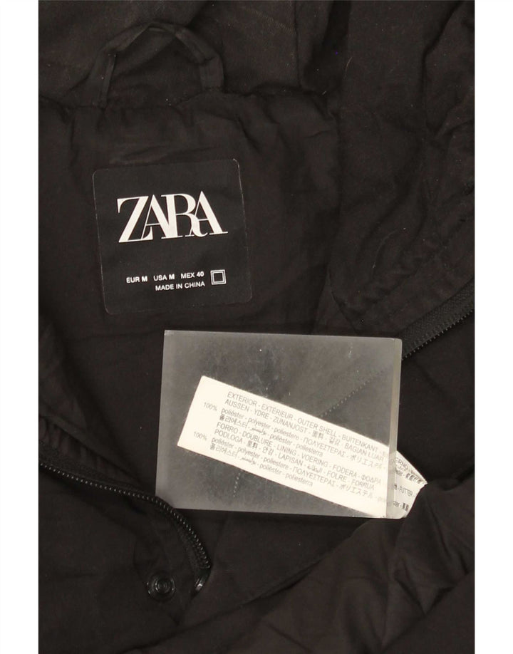 Zara Ανδρική κουκούλα με επένδυση Gilet UK 38 Μεσαίου Μαύρου Πολυεστέρα