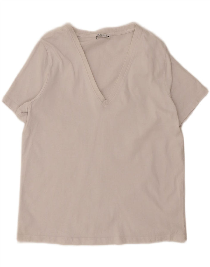ZARA Womens T-Shirt Top UK 18 XL White Vintage Zara and Second-Hand Zara from Messina Hembry 