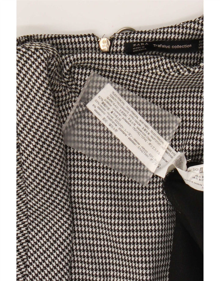 Zara Γυναικείο φόρεμα Trafaluc Basic UK 10 Small Black Houndstooth Polyester