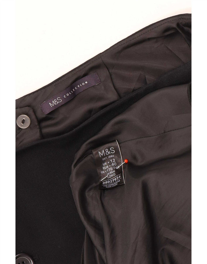 Marks & Spencer Γυναικεία φούστα A-Line UK 12 Medium W30 Black Polyester