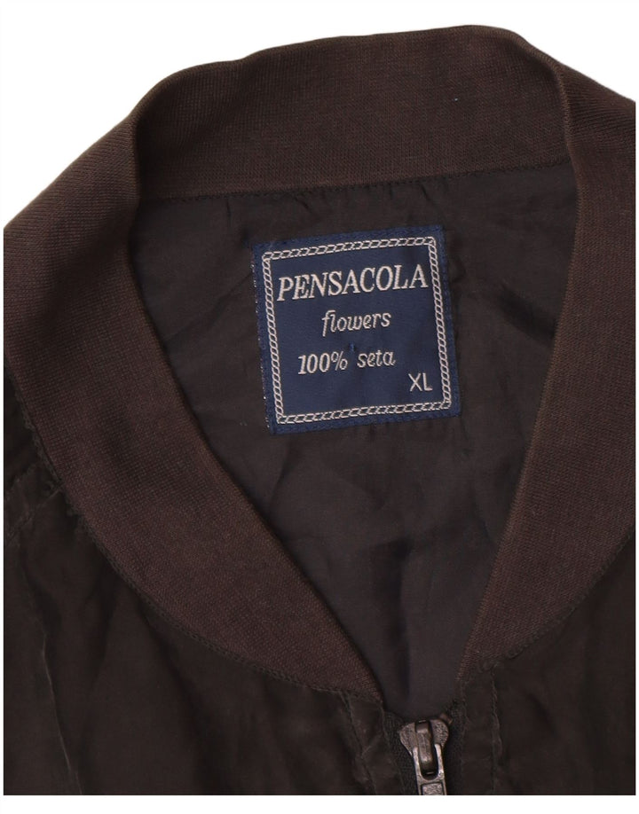 Ανδρικό μπουφάν Pensacola Bomber UK 42 XL Μαύρο Μεταξωτό