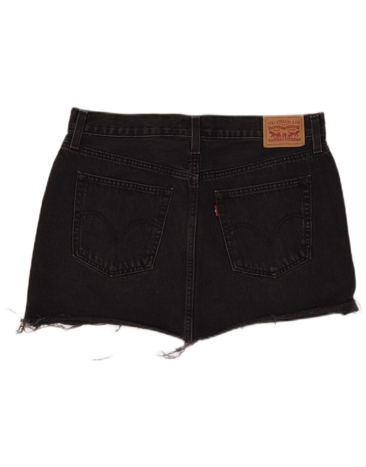Γυναικεία τζιν φούστα Levi's W31 μεσαία μαύρη βαμβακερή