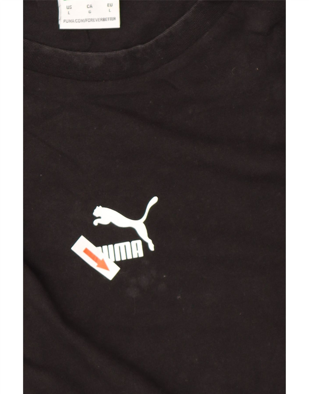 Ανδρικό γραφικό μπλουζάκι Puma, μεγάλο μαύρο βαμβακερό