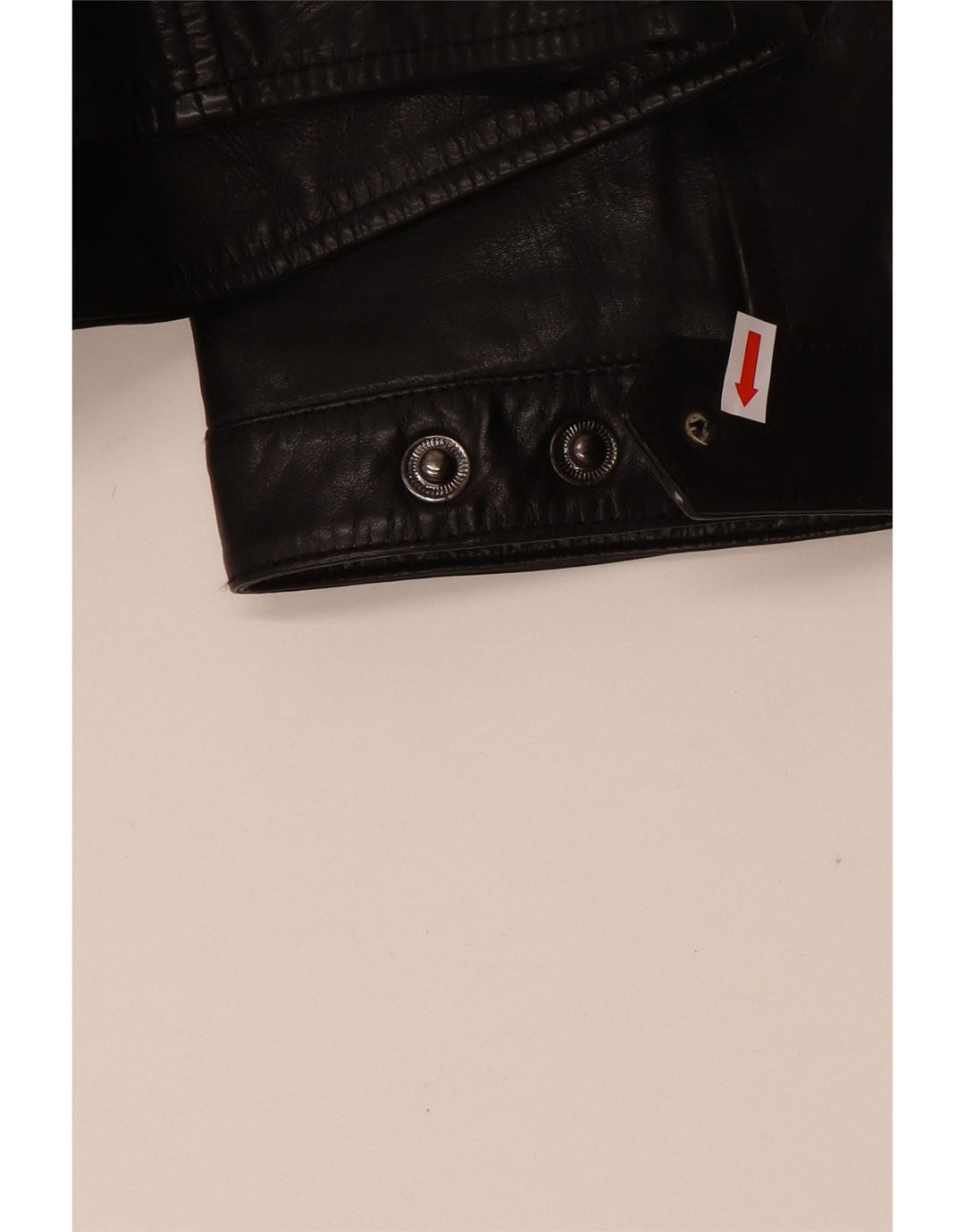 VINTAGE Ανδρικό Δερμάτινο Μπουφάν Biker IT 52 XL Μαύρο Δερμάτινο