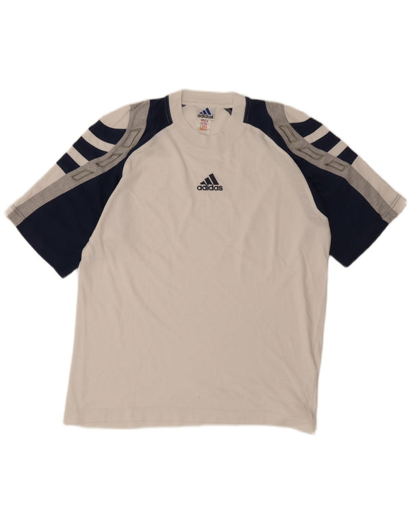 Ανδρικό T-Shirt Adidas Top UK 40/42 μεσαίο λευκό βαμβακερό