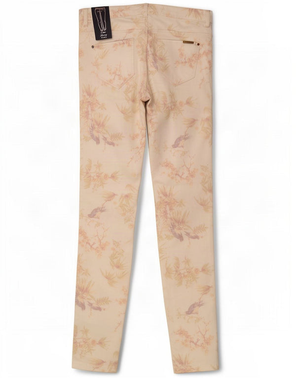 Zara Γυναικεία Trafaluc Skinny Jeans EU 34 2XS W24 L29 Λευκό φλοράλ βαμβακερό