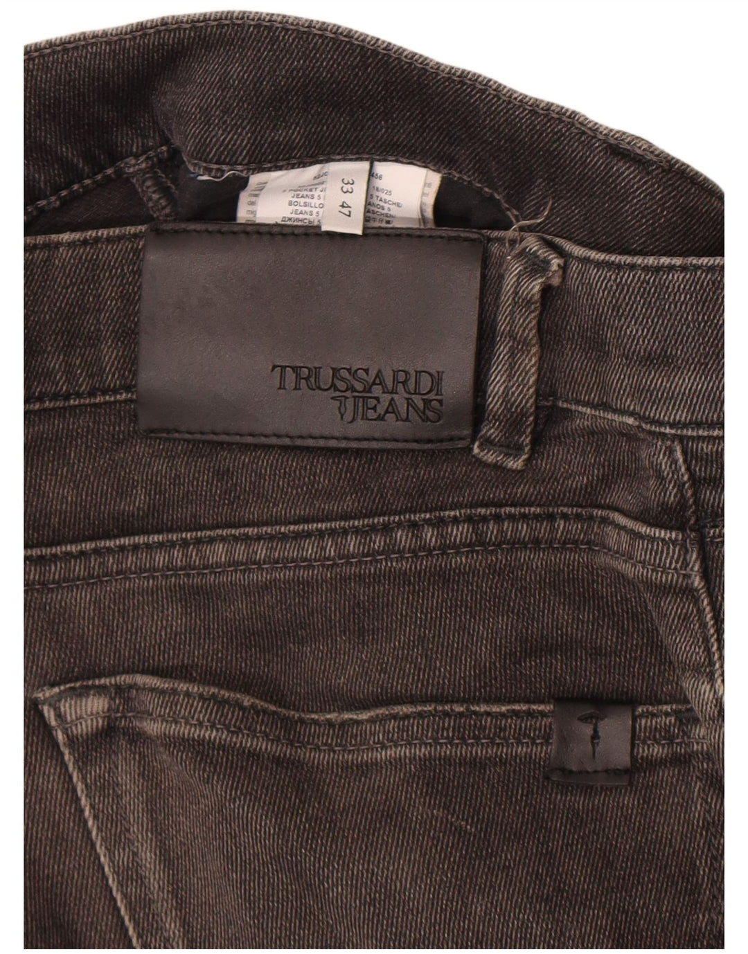 Ανδρικό τζιν Trussardi Distressed Slim W33 L34 Μαύρο βαμβακερό