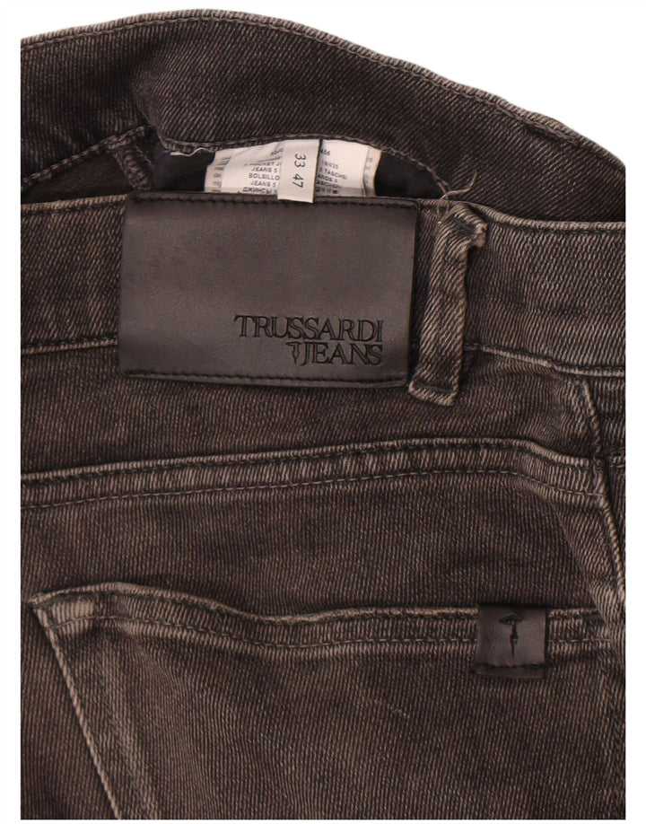 Ανδρικό τζιν Trussardi Distressed Slim W33 L34 Μαύρο βαμβακερό