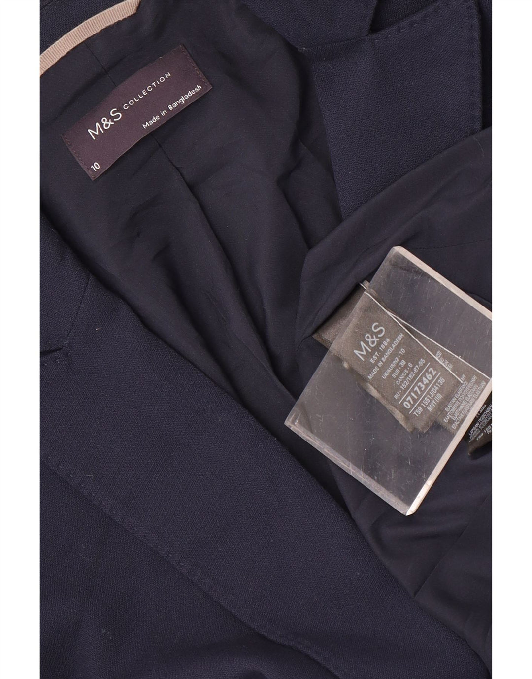 Marks & Spencer Γυναικείο Μπουφάν 1 Κουμπί Blazer UK 10 Small Navy Blue