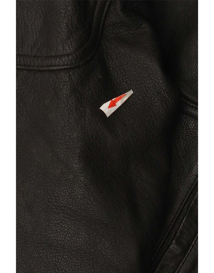 Vintage Ανδρικό Bomber Δερμάτινο Μπουφάν UK 36 Small Black Leather