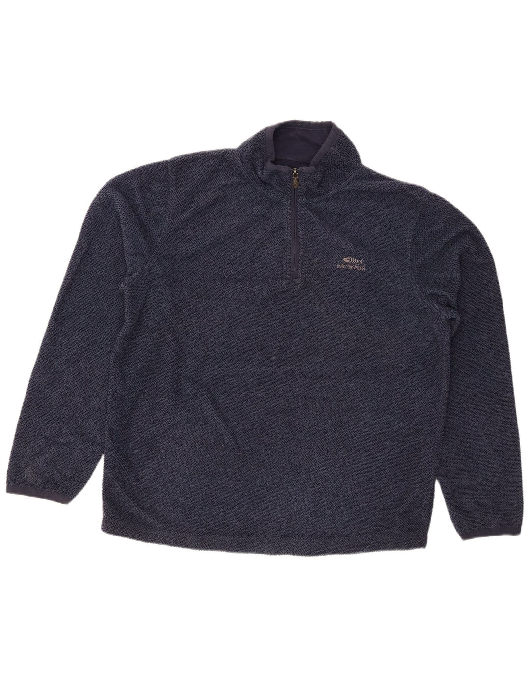 WEIRD FISH Ανδρικό φούτερ με φερμουάρ πουκάμισο μεγάλο μπλε ναυτικό πολυεστέρας