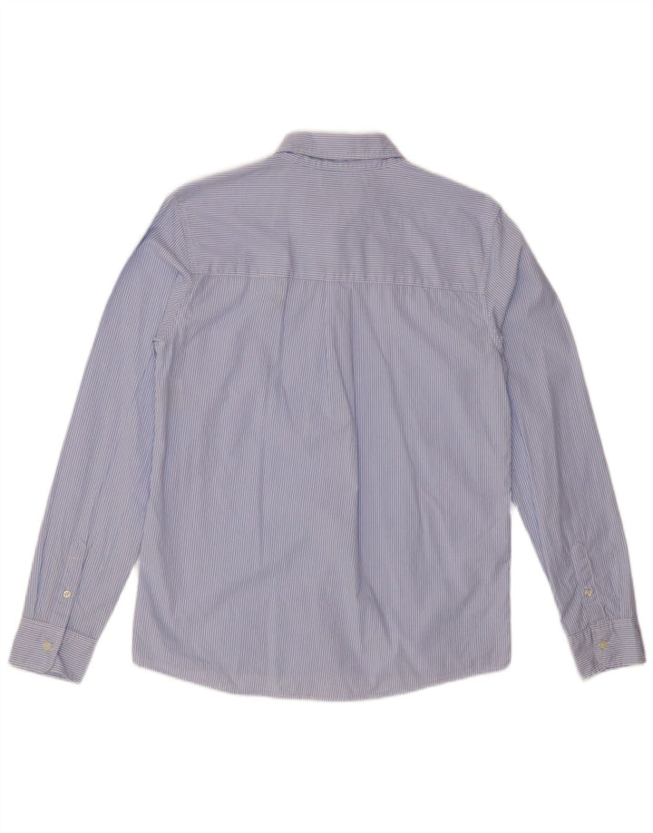 BENETTON Πουκάμισο για αγόρι 13-14 ετών 3XL Μπλε ρίγες βαμβακερό