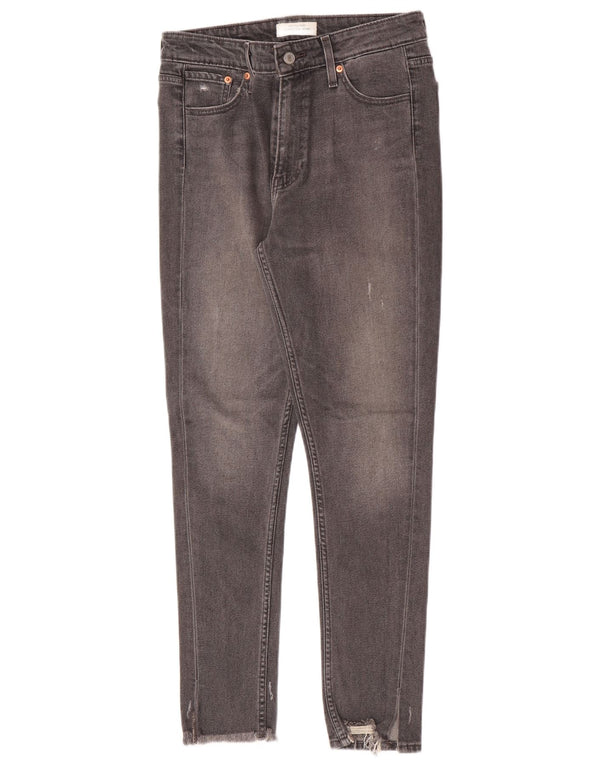 Levi's Womens 721 Distressed High Rise Skinny Jeans W29 L30 Γκρι βαμβακερό