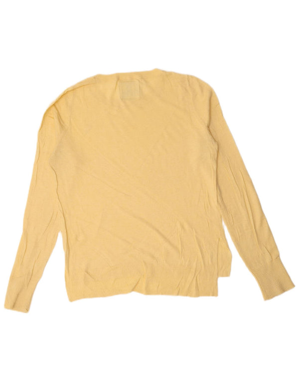 Abercrombie & Fitch Γυναικείο πουλόβερ με λαιμόκαυστο UK 14 Medium Yellow