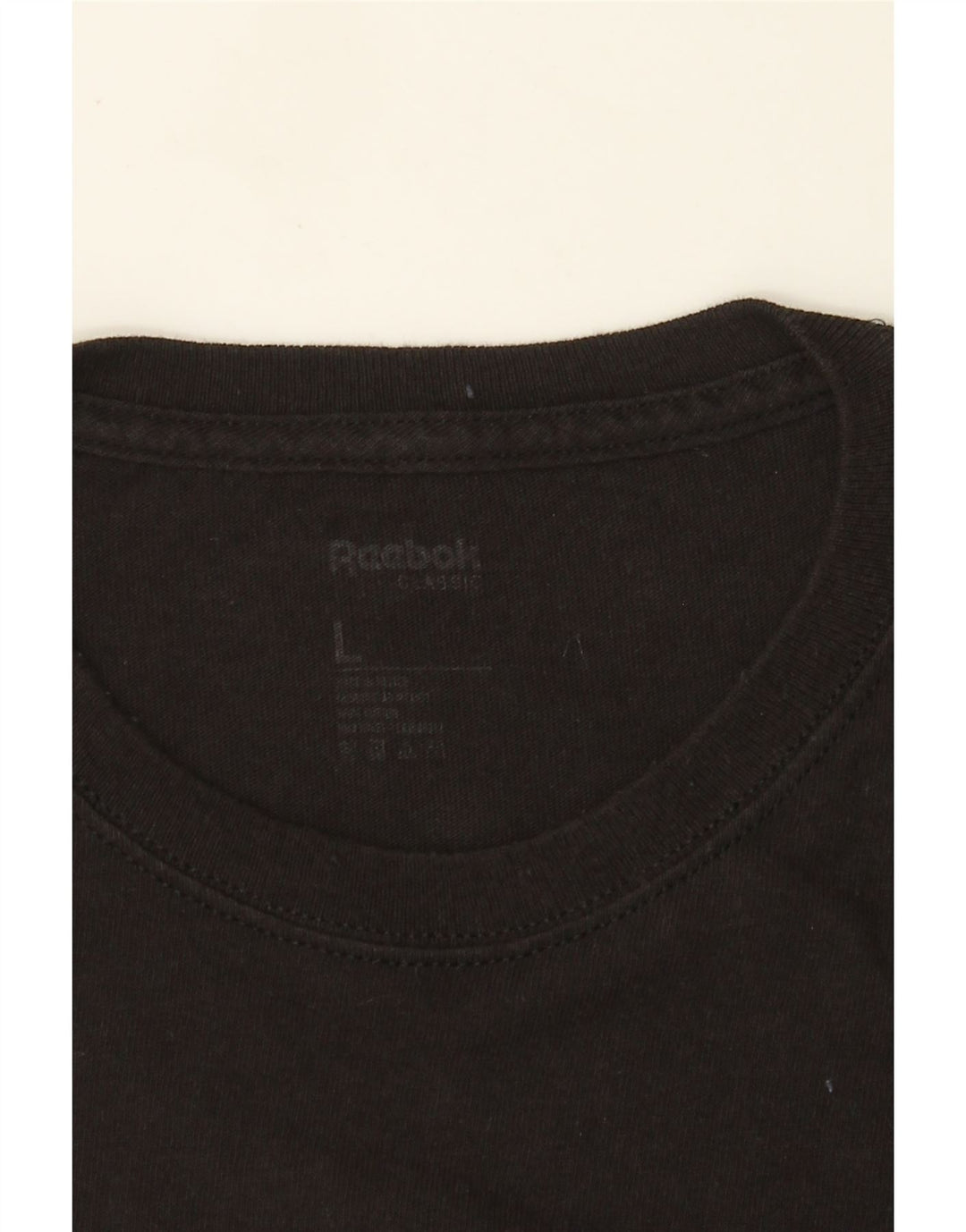 Ανδρικό γραφικό T-Shirt Reebok Top Large Μαύρο