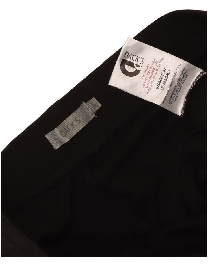 Dack's γυναικεία φόρμα φόρμας Capri Παντελόνι UK 16 Large μαύρο βαμβακερό