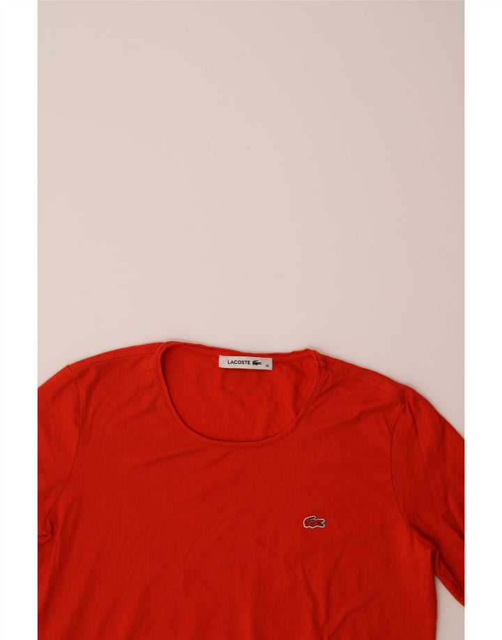 LACOSTE Womens T-Shirt Top Size 38 Medium Orange Cotton Vintage Lacoste and Second-Hand Lacoste from Messina Hembry 
