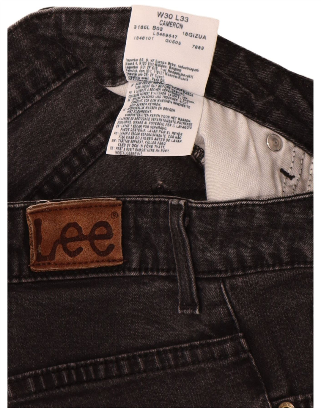Lee Womens Cameron Straight Jeans W30 L28 Μαύρο βαμβακερό