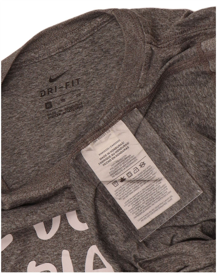 Γραφικό μπλουζάκι NIKE για κορίτσια τοπ 13-14 ετών XL με γκρι φλύκταινες πολυεστέρας