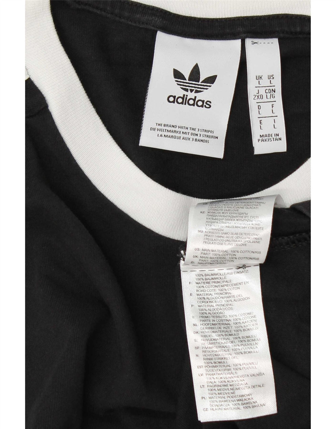 Ανδρικό T-Shirt Adidas Top μεγάλο μαύρο βαμβακερό