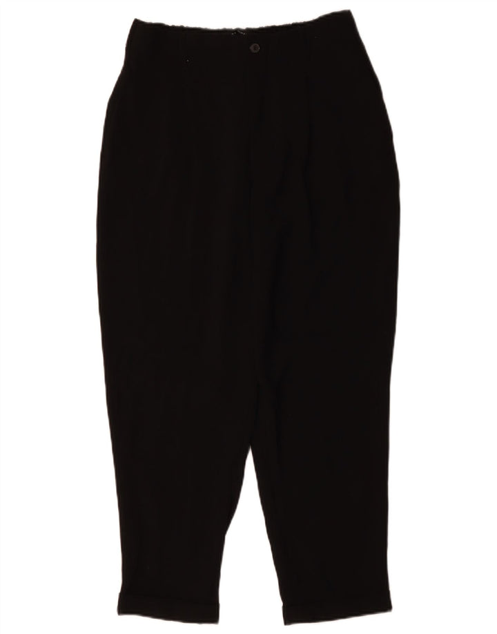 Γυναικείο κωνικό παντελόνι ZARA μεσαίο W28 L33 Μαύρο πολυεστέρα