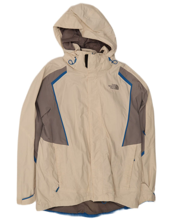 The North Face Ανδρικό μπουφάν βροχής με κουκούλα UK 38 Medium White Colorblock Nylon