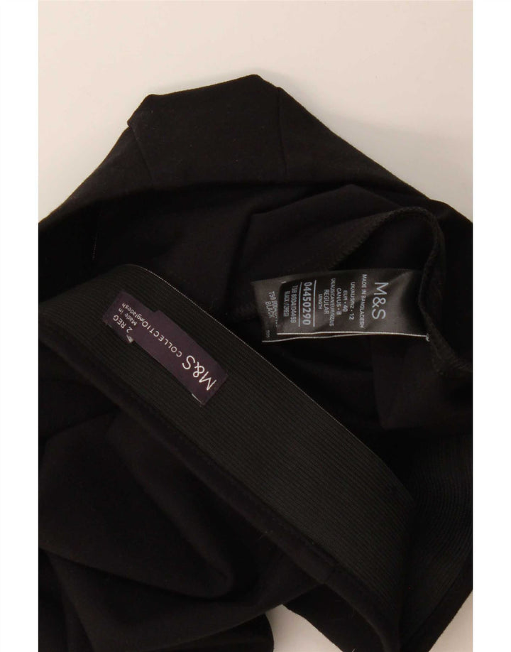 Marks & Spencer Γυναικεία Μίνι Φούστα UK 12 Medium W30 Μαύρη βισκόζη