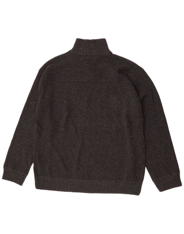 Ανδρικό πουλόβερ με φερμουάρ Marks & Spencer XL Lambswool σε γκρι χρώμα