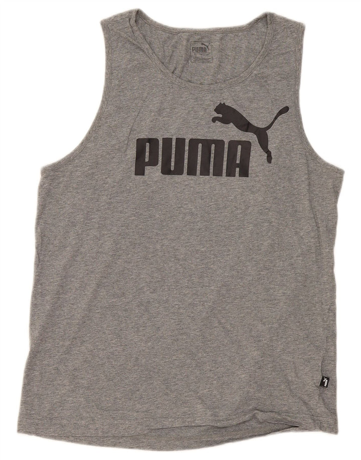Ανδρικό γραφικό γιλέκο Puma Μεγάλο βαμβακερό γκρι
