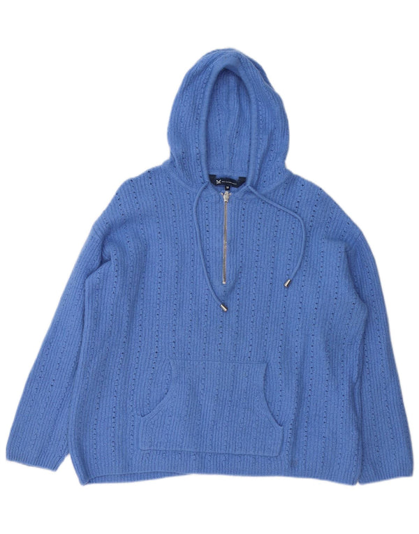 Crew Clothing Γυναικείο πουλόβερ με κουκούλα UK 18 XL Blue Wool