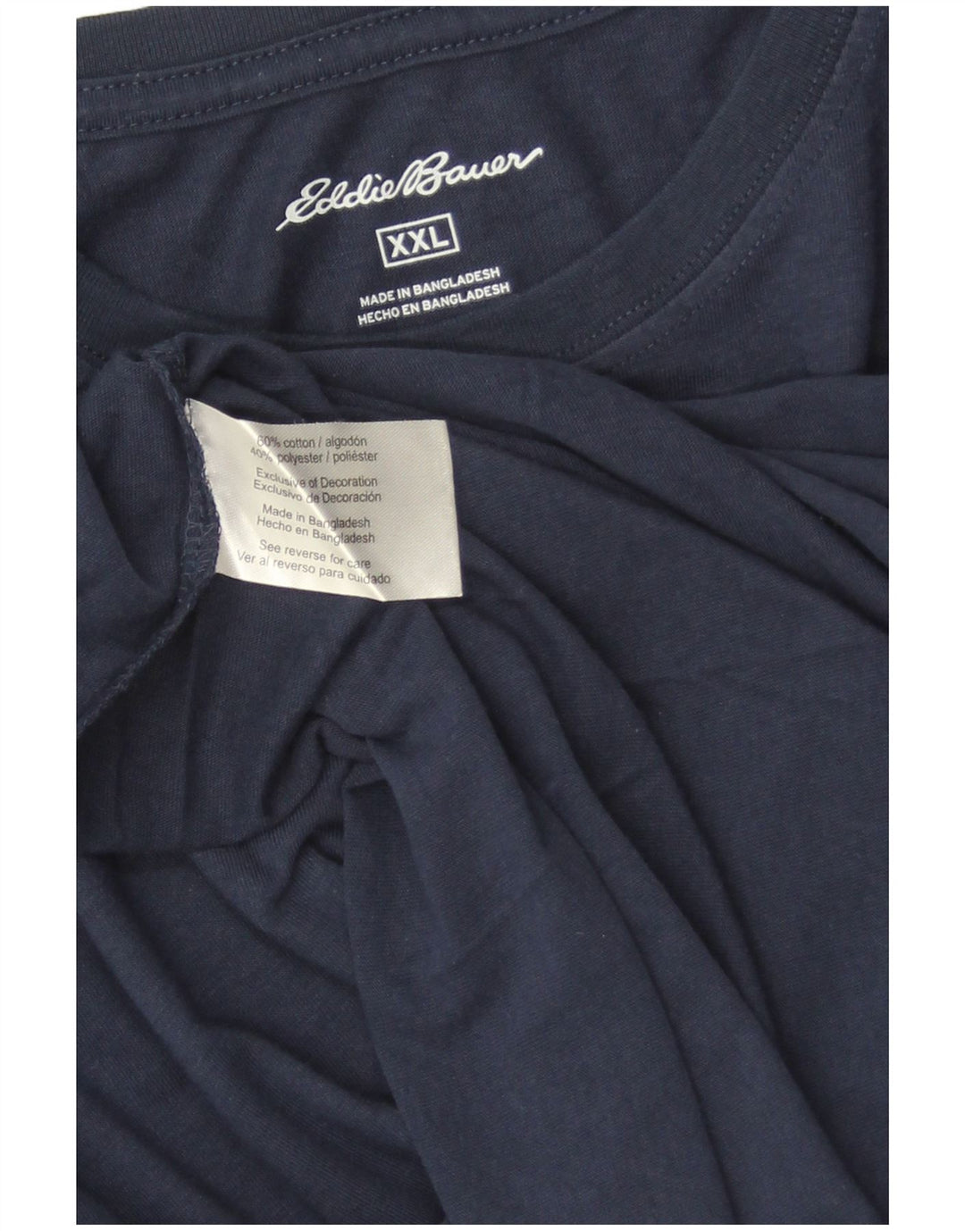 Eddie Bauer Ανδρικό T-Shirt Top 2XL Navy Blue Cotton