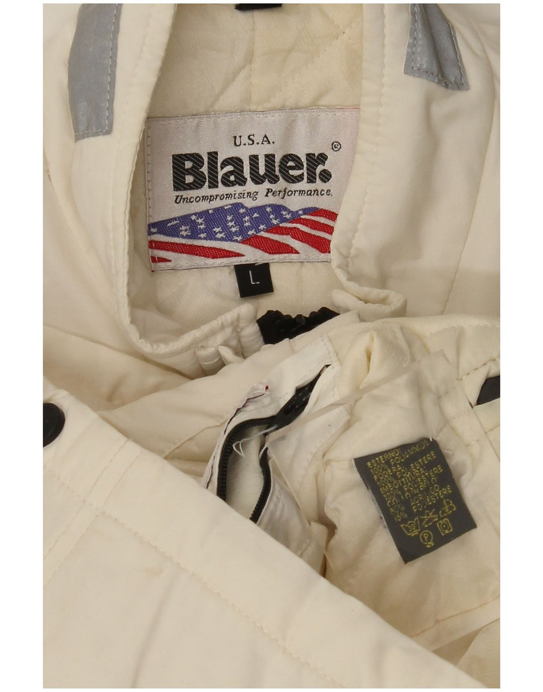 Γυναικείο Military Jacket BLAUER UK 14 Large Off White Polyamide