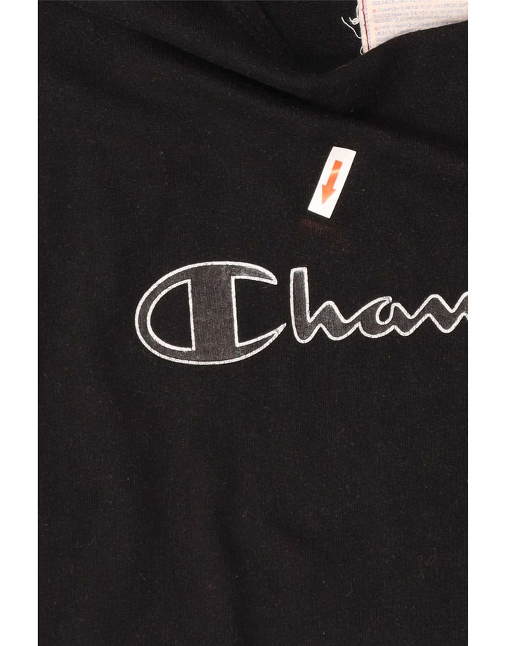 Champion Γυναικείο Γραφικό Αμάνικο Φούτερ Jumper UK 14 Medium Black