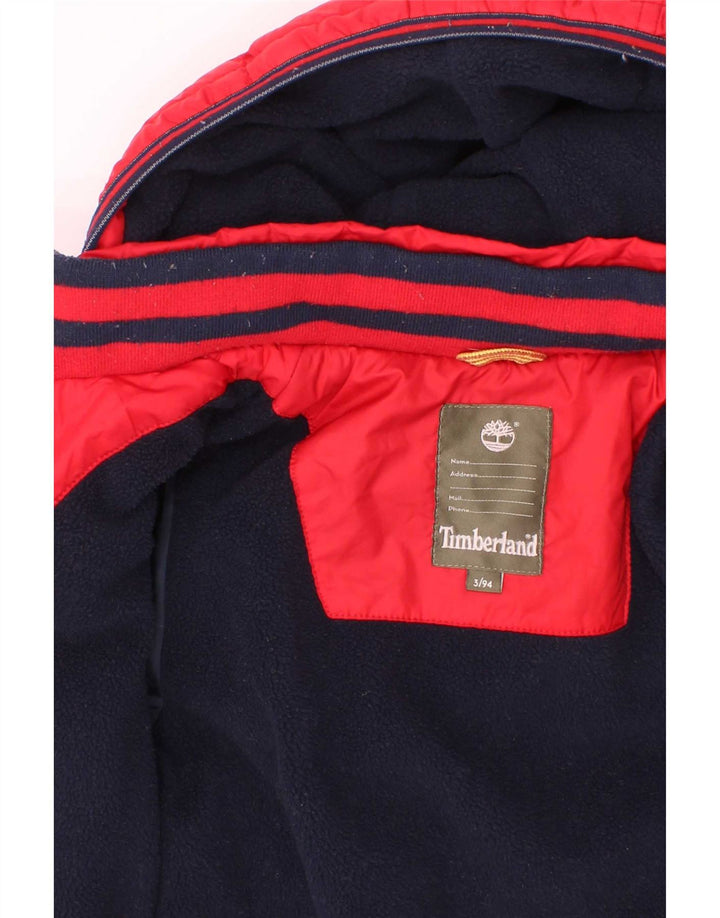 Μπουφάν Timberland Boys Hooded Gadded Jacket 2-3 Years Red Polyester