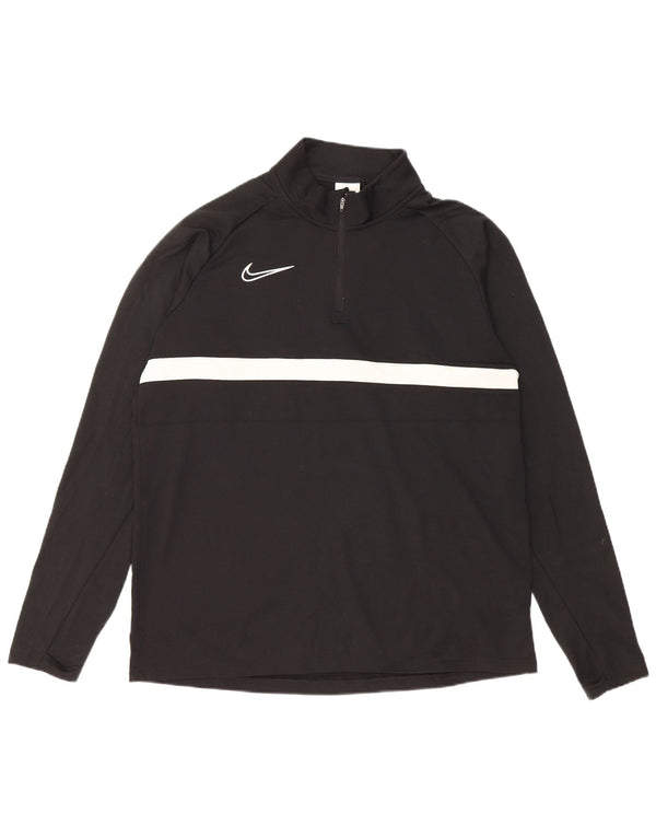 Ανδρική φόρμα πουλόβερ με φερμουάρ Nike Dri Fit Top Large Black Colourblock