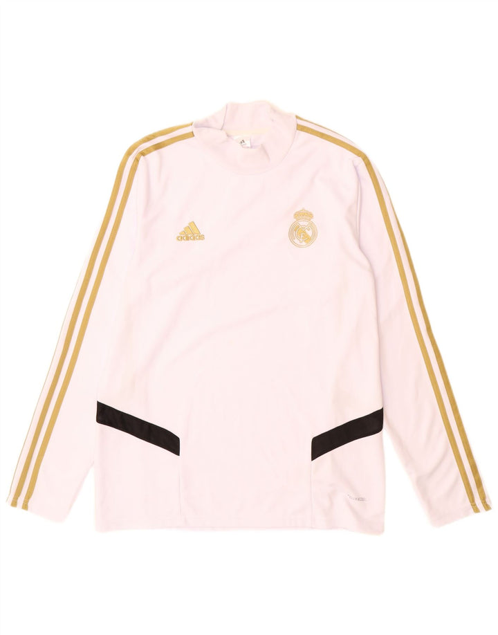 Ανδρικό Adidas Real Madrid Τοπ μακρυμάνικο XL Λευκός πολυεστέρας