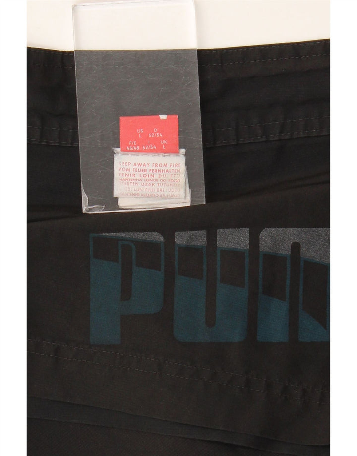 Ανδρικό γραφικό σορτς κολύμβησης Puma μεγάλο μαύρο