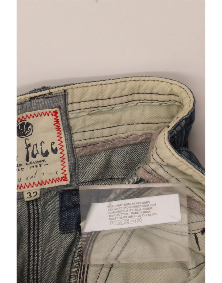 FAT FACE Ανδρικό τζιν σορτς Cargo W32 Βαμβακερό μεσαίο μπλε